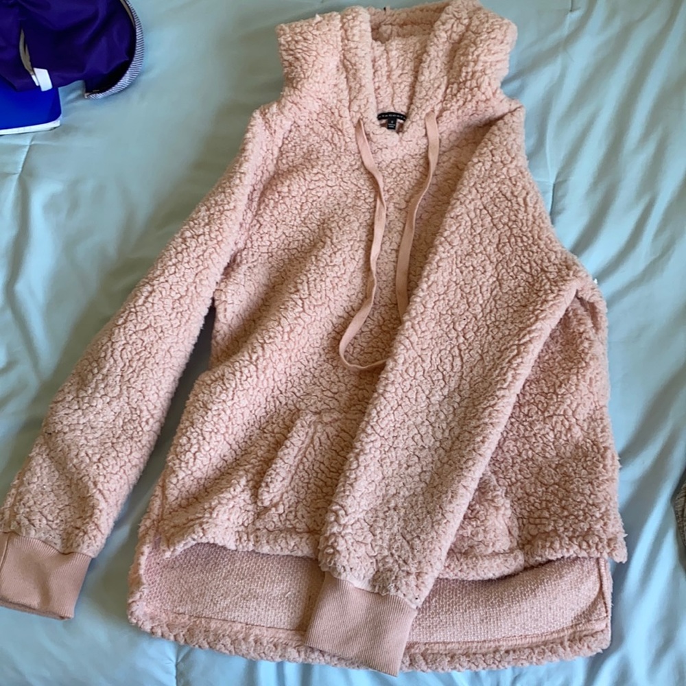 Pink fluffy sweater